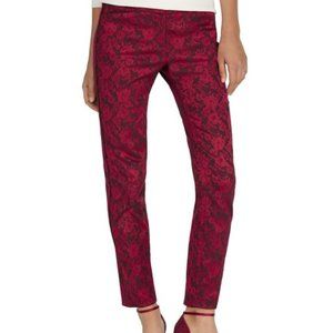WHBM Red Jacquard Pants 2